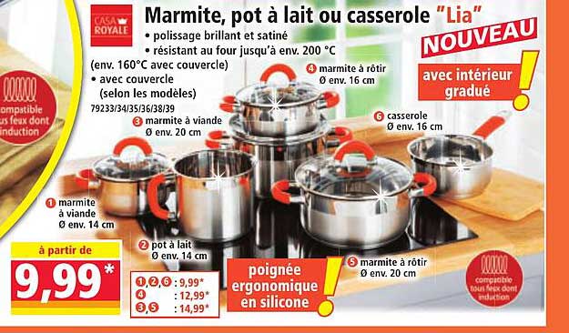 Marmite, pot à lait ou casserole "Lia"