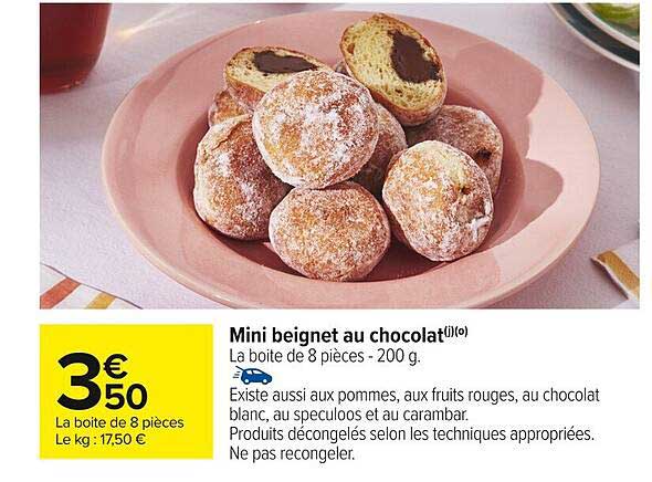 Mini beignet au chocolat