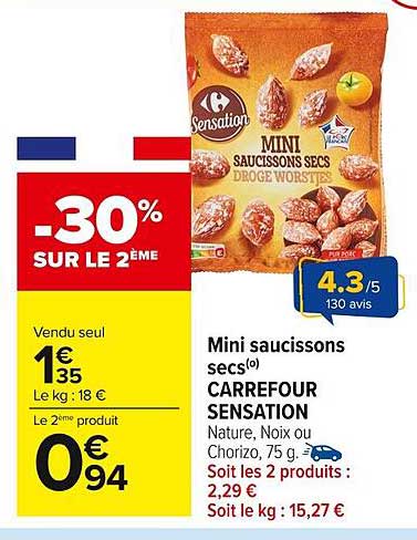 Mini saucissons secs