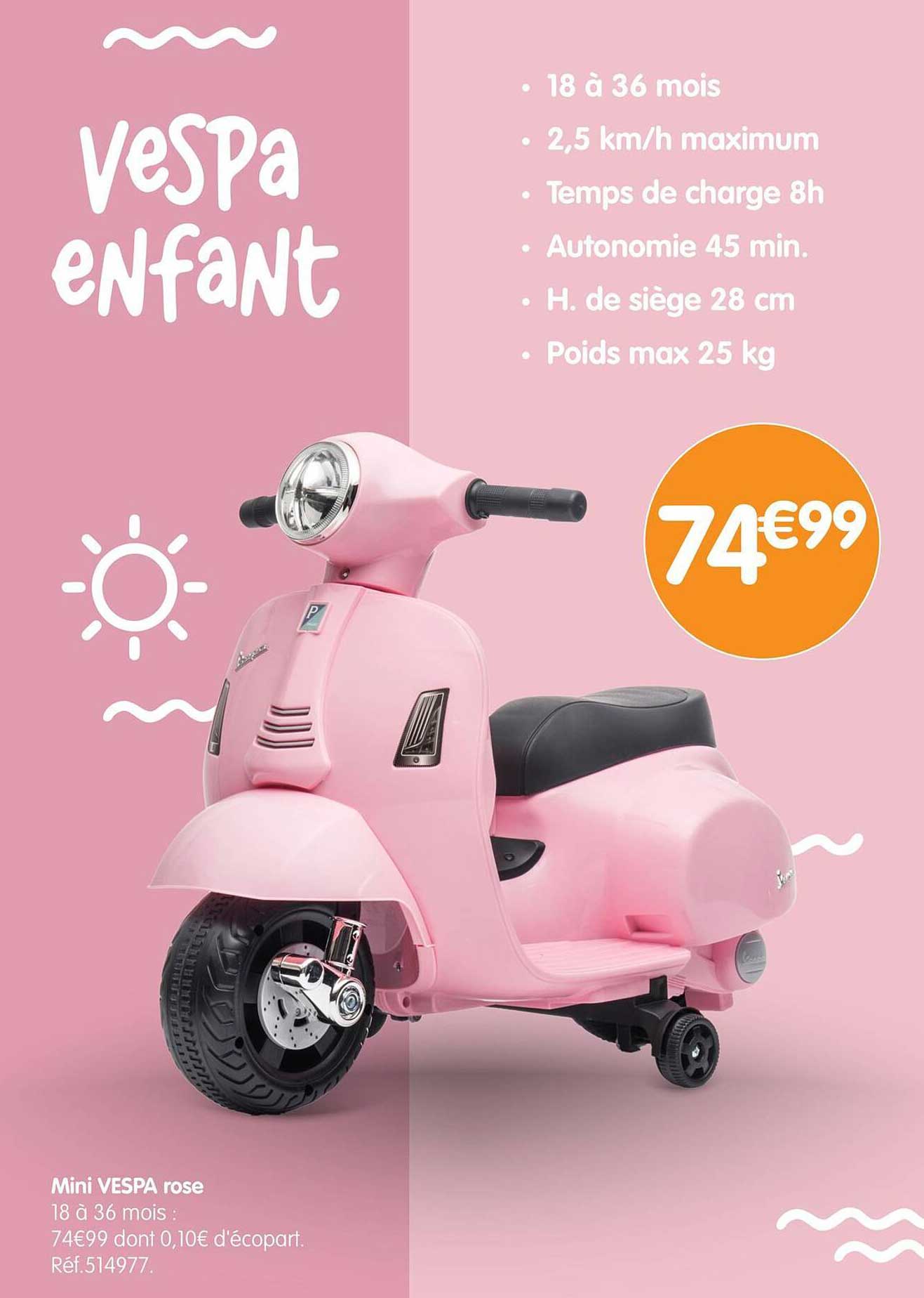 Mini VESPA rose