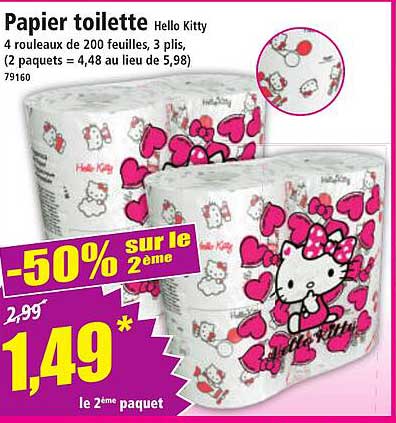 Papier toilette Hello Kitty