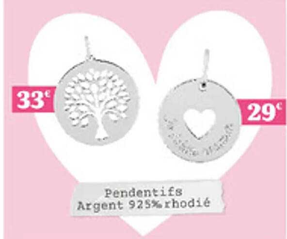 Pendentifs Argent 925% rhodié