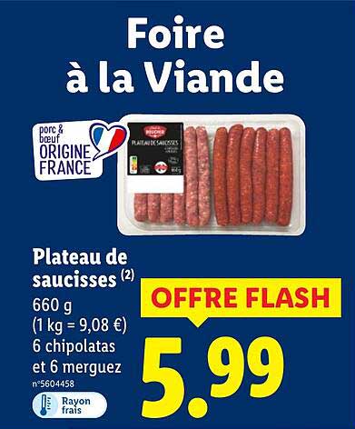Plateau de saucisses