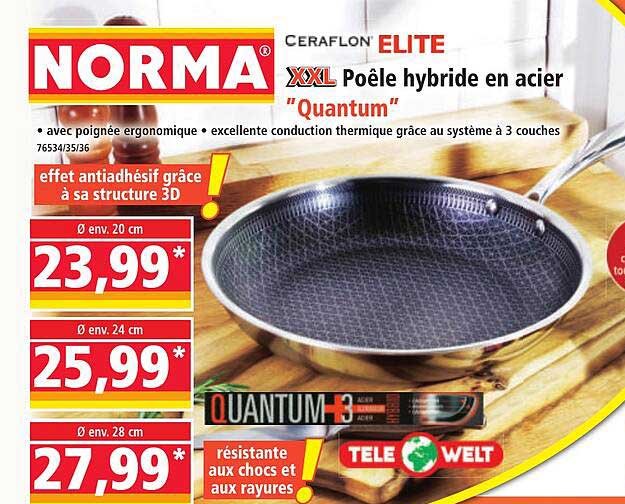 Poêle hybride en acier "Quantum"