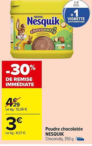 Poudre chocolatée NESQUIK Choconuty, 350 g