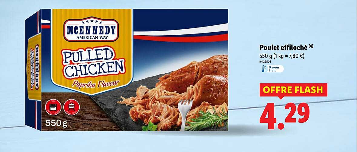 Poulet effiloché