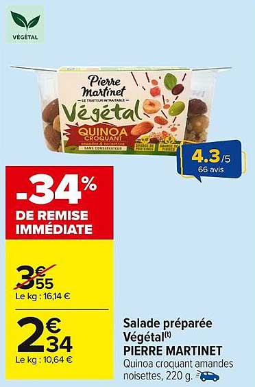 Salade préparée Végétal(t) PIERRE MARTINET
