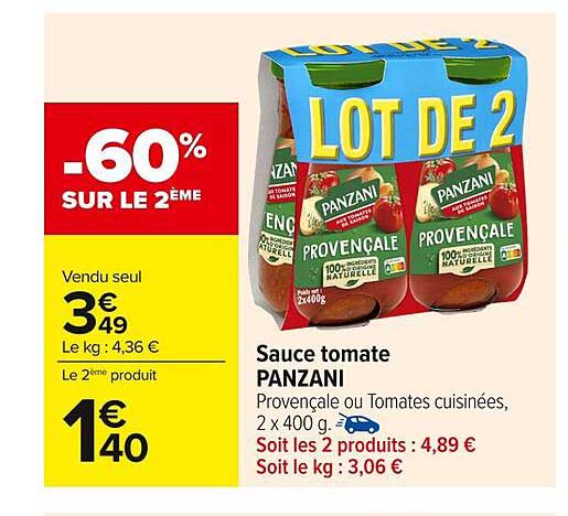 Sauce tomate PANZANI