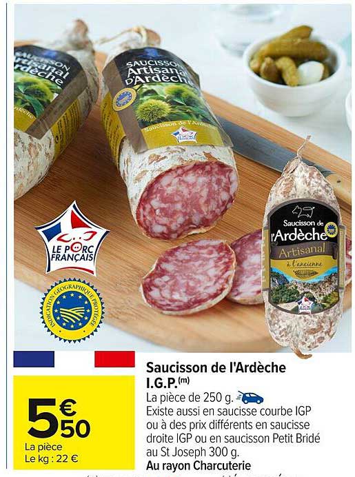 Saucisson de l'Ardèche I.G.P.(m)