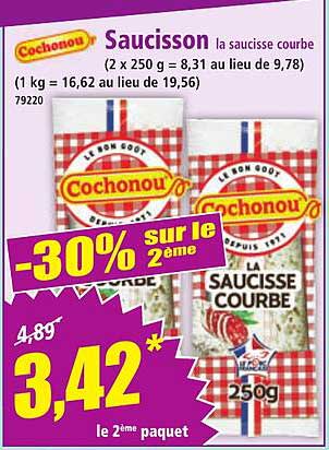 Saucisson la saucisse courbe