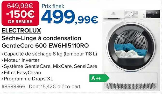 Séche-Linge à condensation GentleCare 600 EW6HI5110RO