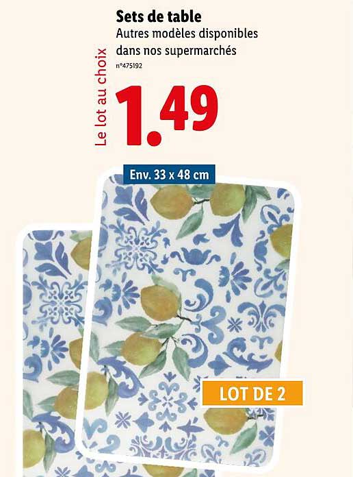 Sets de table