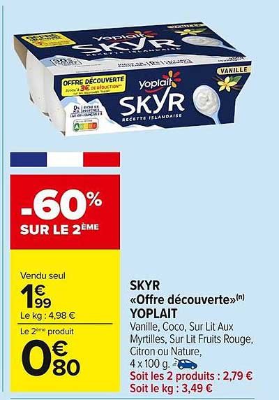SKYR « Offre découverte » YOPLAIT