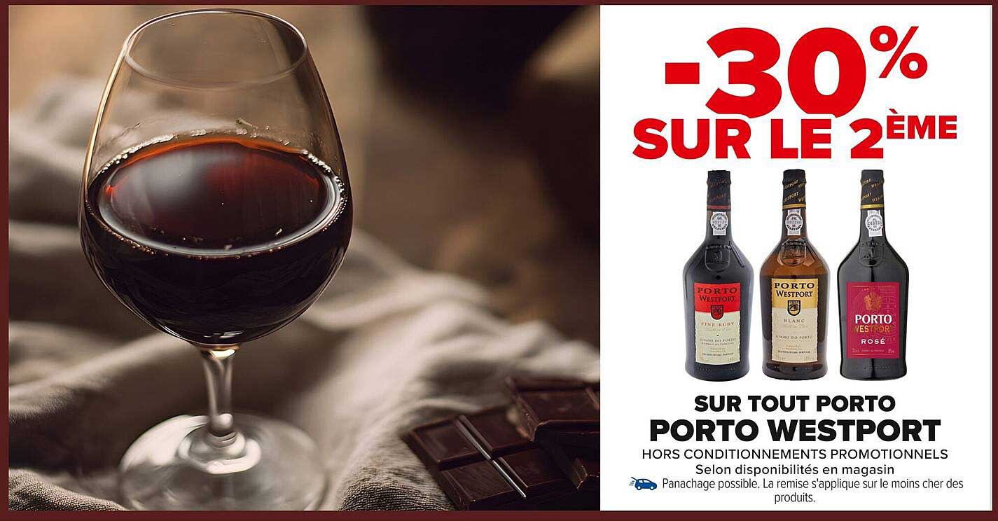 SUR TOUT PORTO WESTPORT -30% SUR LE 2ÈME