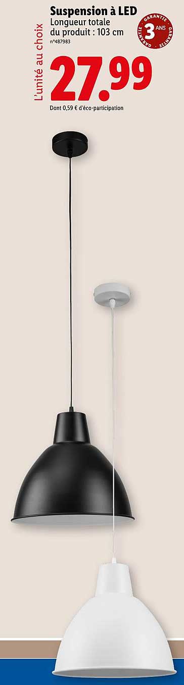 Suspension à LED