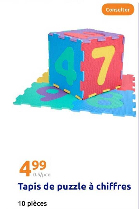 Tapis de puzzle à chiffres