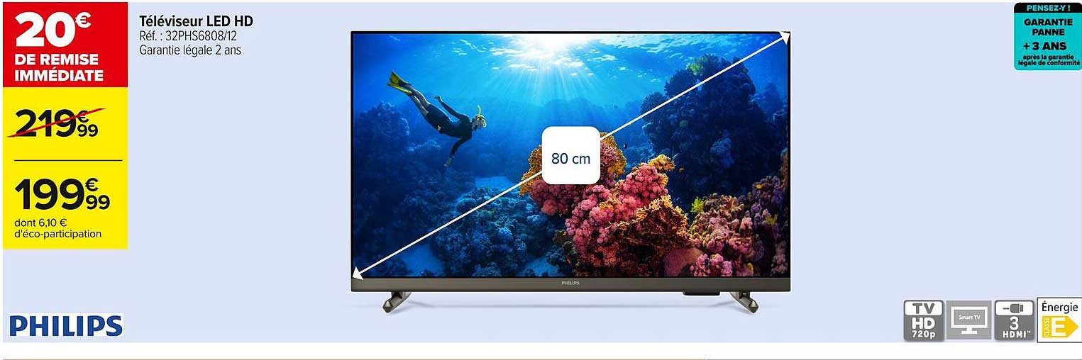 Téléviseur LED HD