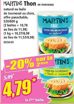 Thon en morceaux MARTIN'S