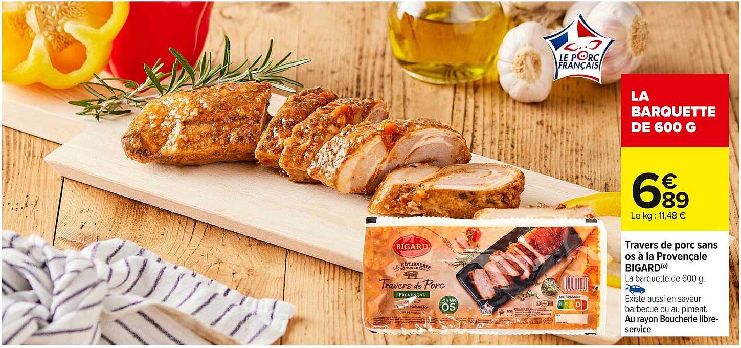 Travers de porc sans os à la Provençale BIGARD