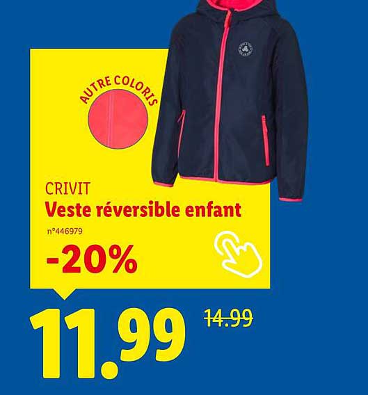 Veste réversible enfant
