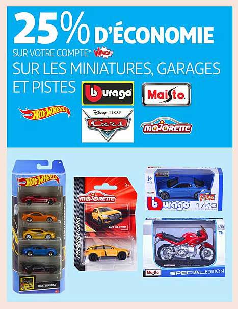 25% d’économie sur votre compte sur les miniatures, garages et pistes