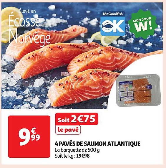 4 PAVÉS DE SAUMON ATLANTIQUE