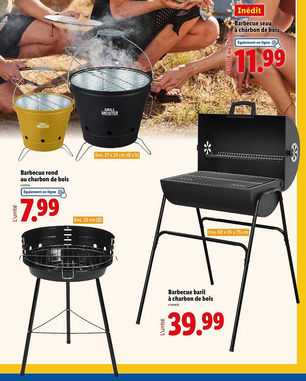 Barbecue seau à charbon de bois