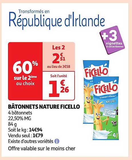 BÂTONNETS NATURE FICELLO