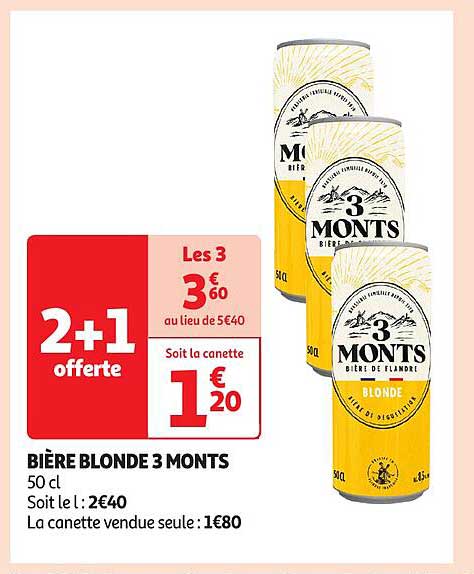 BIÈRE BLONDE 3 MONTS