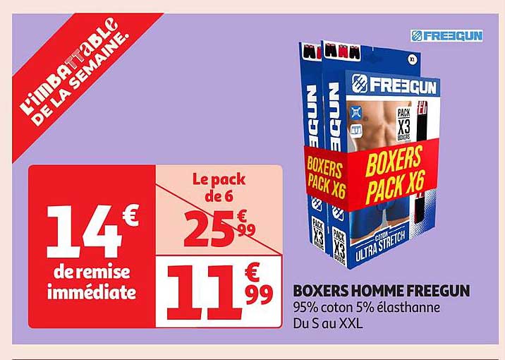 BOXERS HOMME FREEGUN