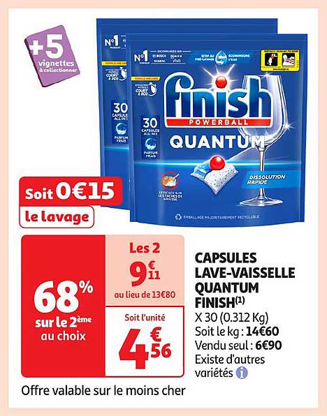 CAPSULES LAVE-VAISSELLE QUANTUM FINISH