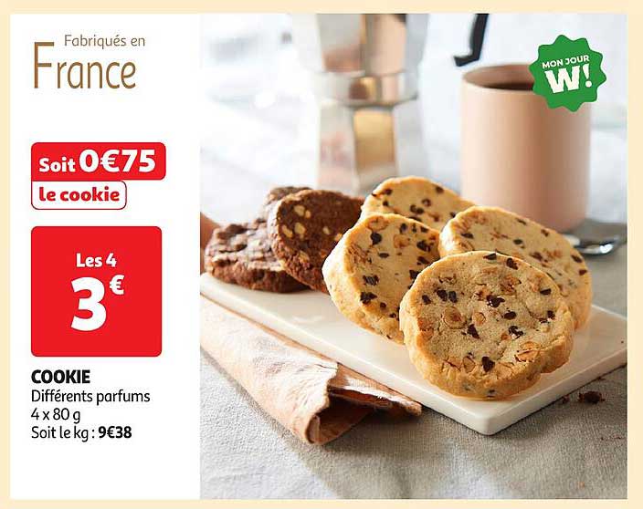 COOKIE Différents parfums 4 x 80 g