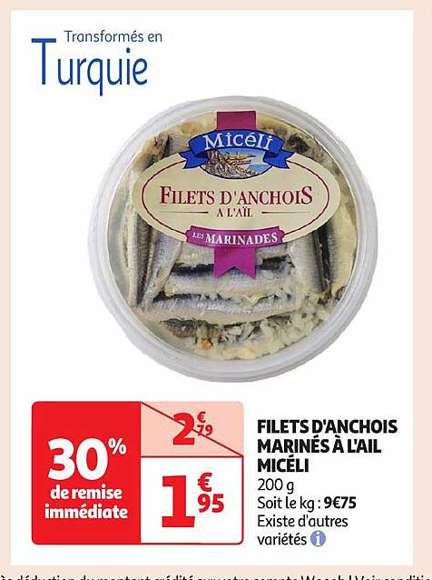 FILETS D'ANCHOIS MARINÉS À L'AIL MICÉLI