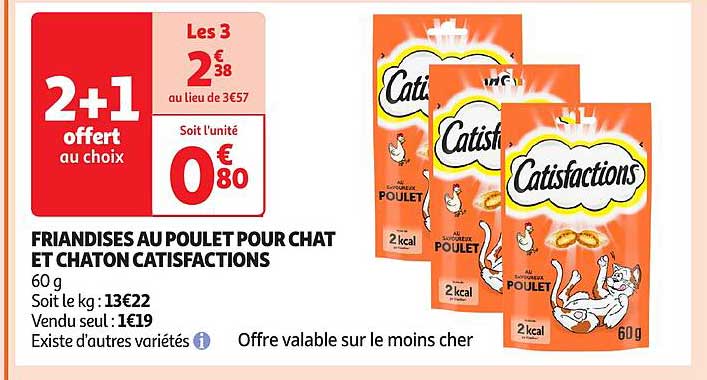 FRIANDISES AU POULET POUR CHAT ET CHATON CATSIFACTION