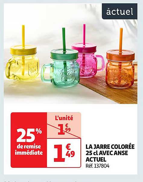 LA JARRE COLORÉE 25 cl AVEC ANSE ACTUEL