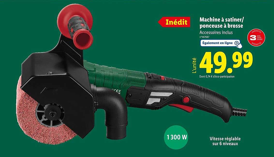 Machine à satiner/ponceuse à brosse