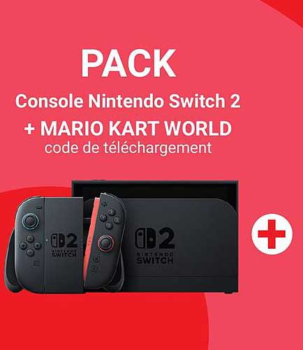 PACK Console Nintendo Switch 2 + MARIO KART WORLD code de téléchargement