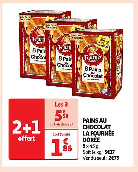 PAINS AU CHOCOLAT LA FOURNÉE DORÉE