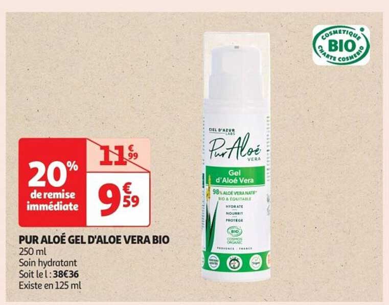 PUR ALOÉ GEL D'ALOE VERA BIO