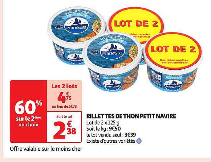 RILLETTES DE THON PETIT NAVIRE