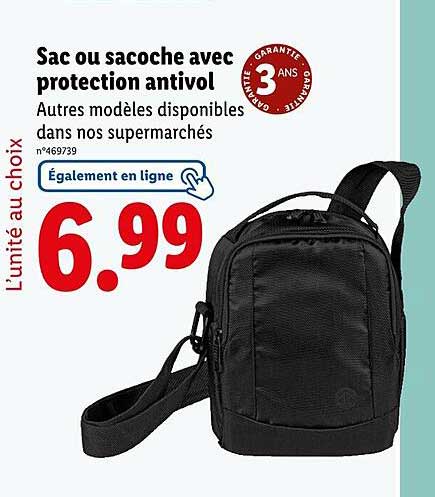 Sac ou sacoche avec protection antivol
