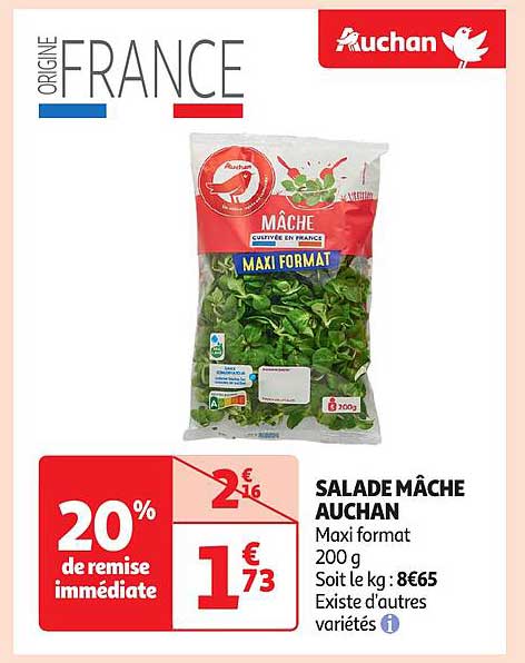 SALADE MÂCHE AUCHAN