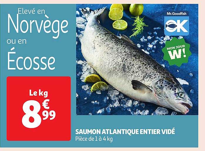 SAUMON ATLANTIQUE ENTIER VIDÉ