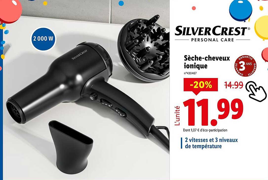 Sèche-cheveux ionique
