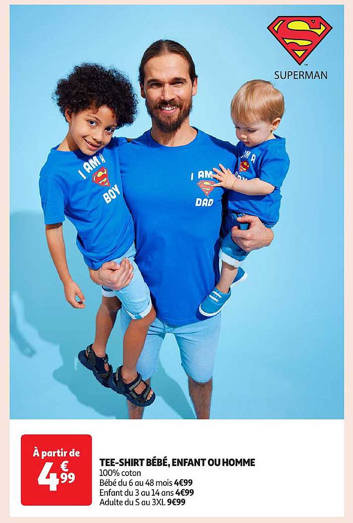 TEE-SHIRT BÉBÉ, ENFANT OU HOMME