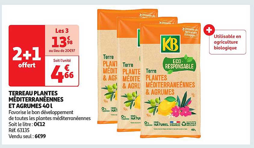 TERRAEAU PLANTES MÉDITERRANÉENNES ET AGRUMES 40L