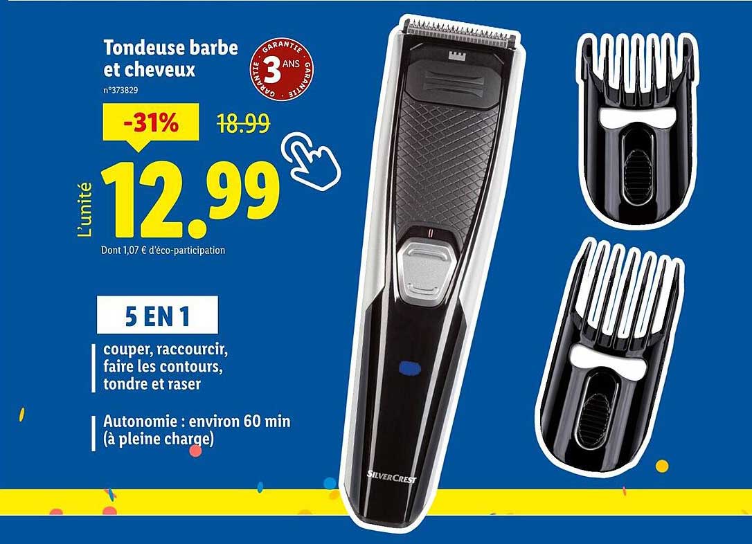 Tondeuse barbe et cheveux