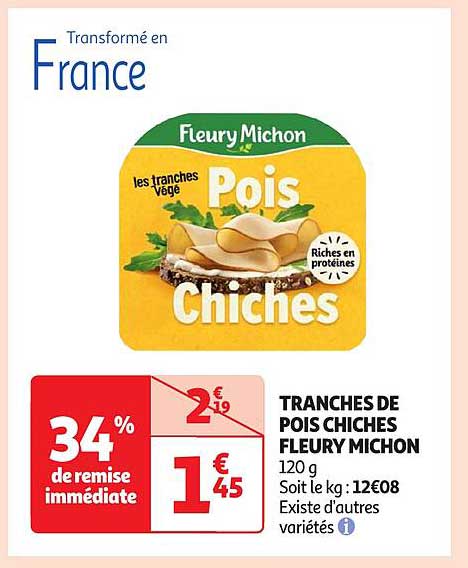 TRANCHES DE POIS CHICHES FLEURY MICHON
