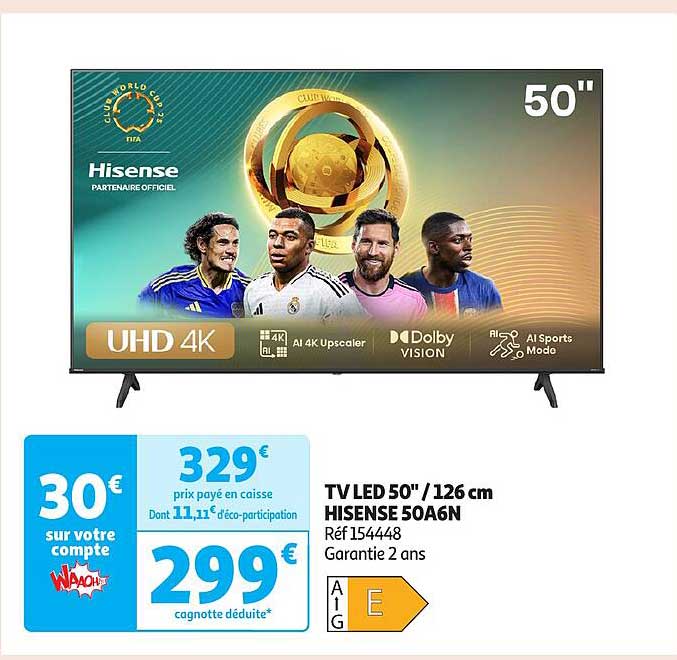 TV LED 50" / 126 cm HISENSE 50A6N