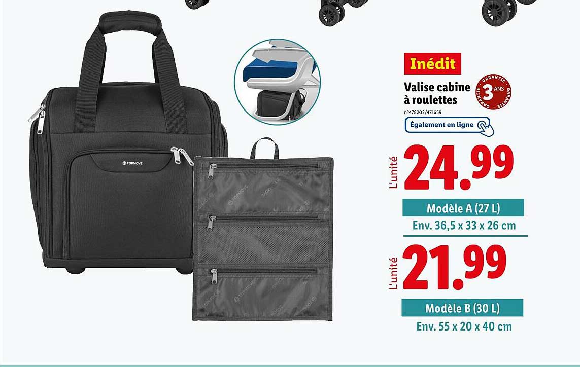 Valise cabine à roulettes